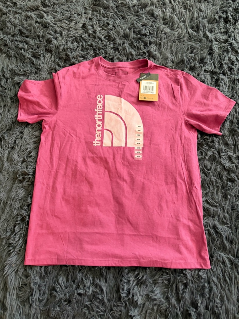 The North Face Magenta Short Sleeve Logo Tee